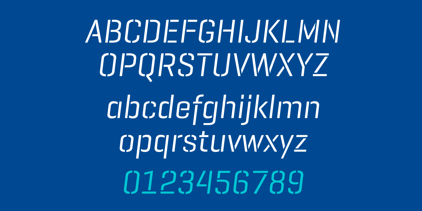 Geogrotesque Stencil A Light Italic Font preview